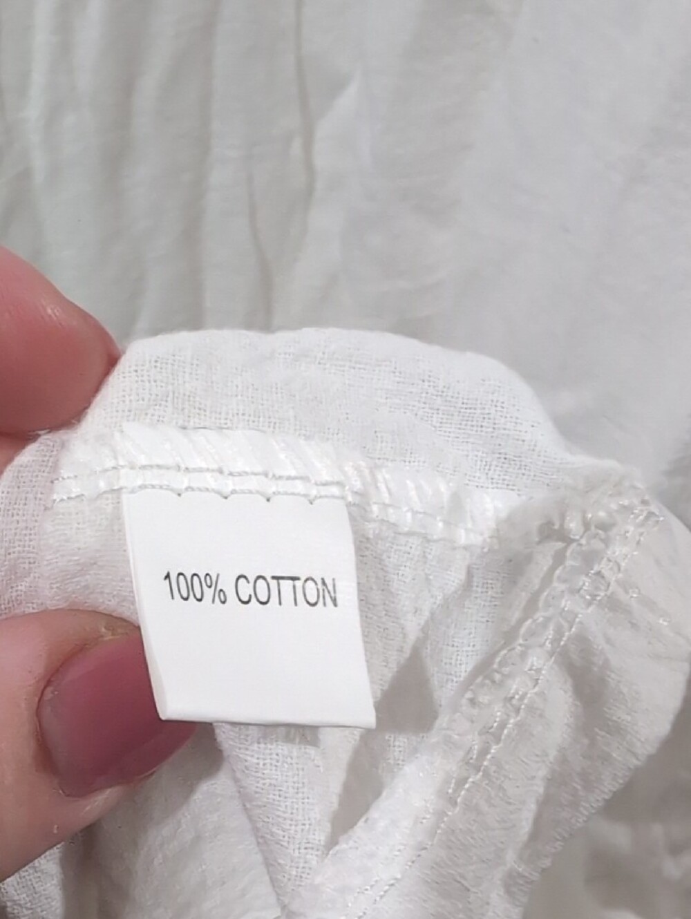 White Woman's Tiered Cotton Dress - Picture 3 of 3